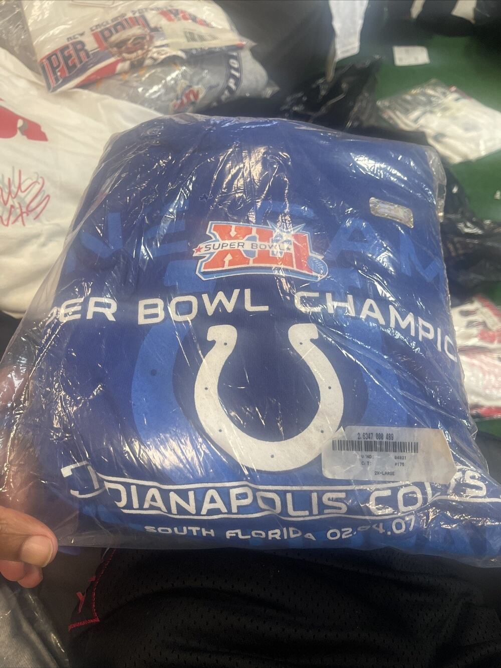 Indianapolis Colts Super Bowl XLI 2007 2X "One Game One Dream" Sweatshirt Hoodie